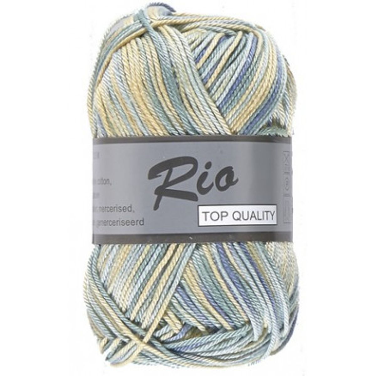 Lammy Rio Garn Print 625 Beige/Grøn/Blå 50 gram