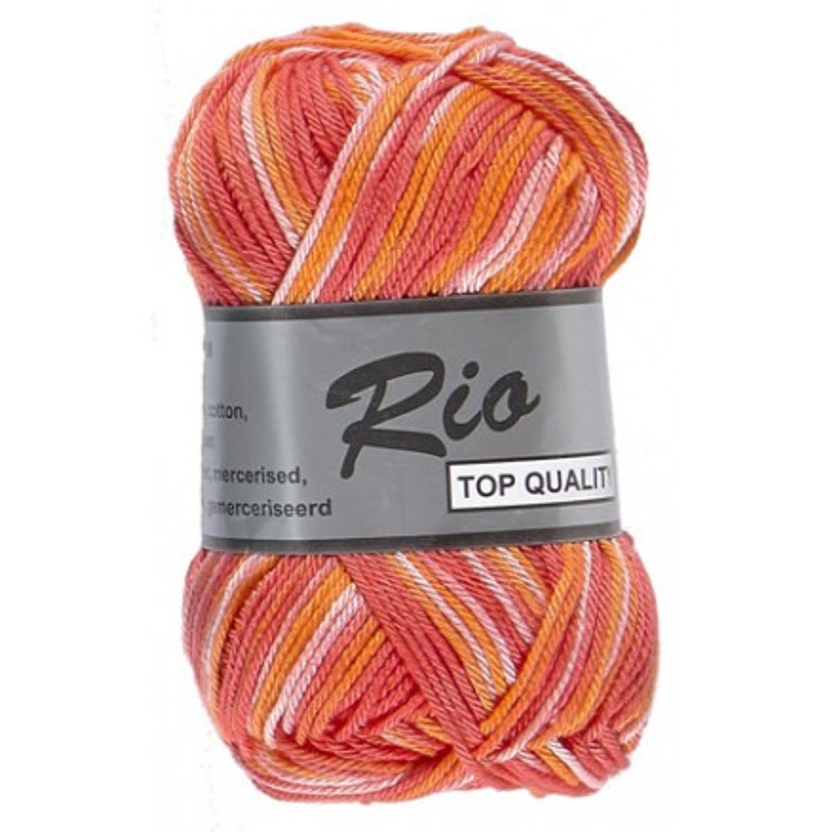 Lammy Rio Garn Print 629 Rød/Rosa/Orange 50 gram