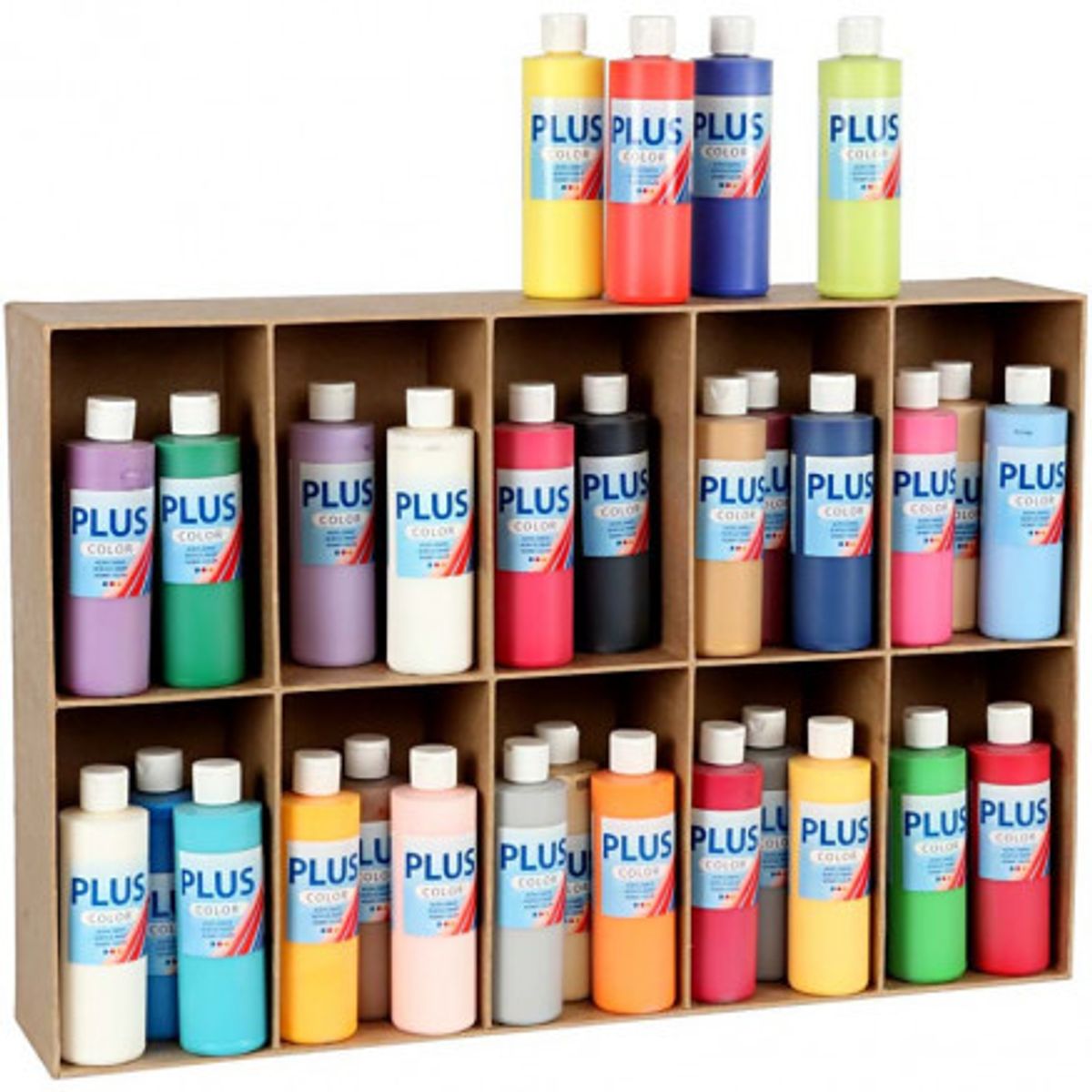 Plus Color hobbymaling, ass. farver, 30x250 ml/ 1 pk.