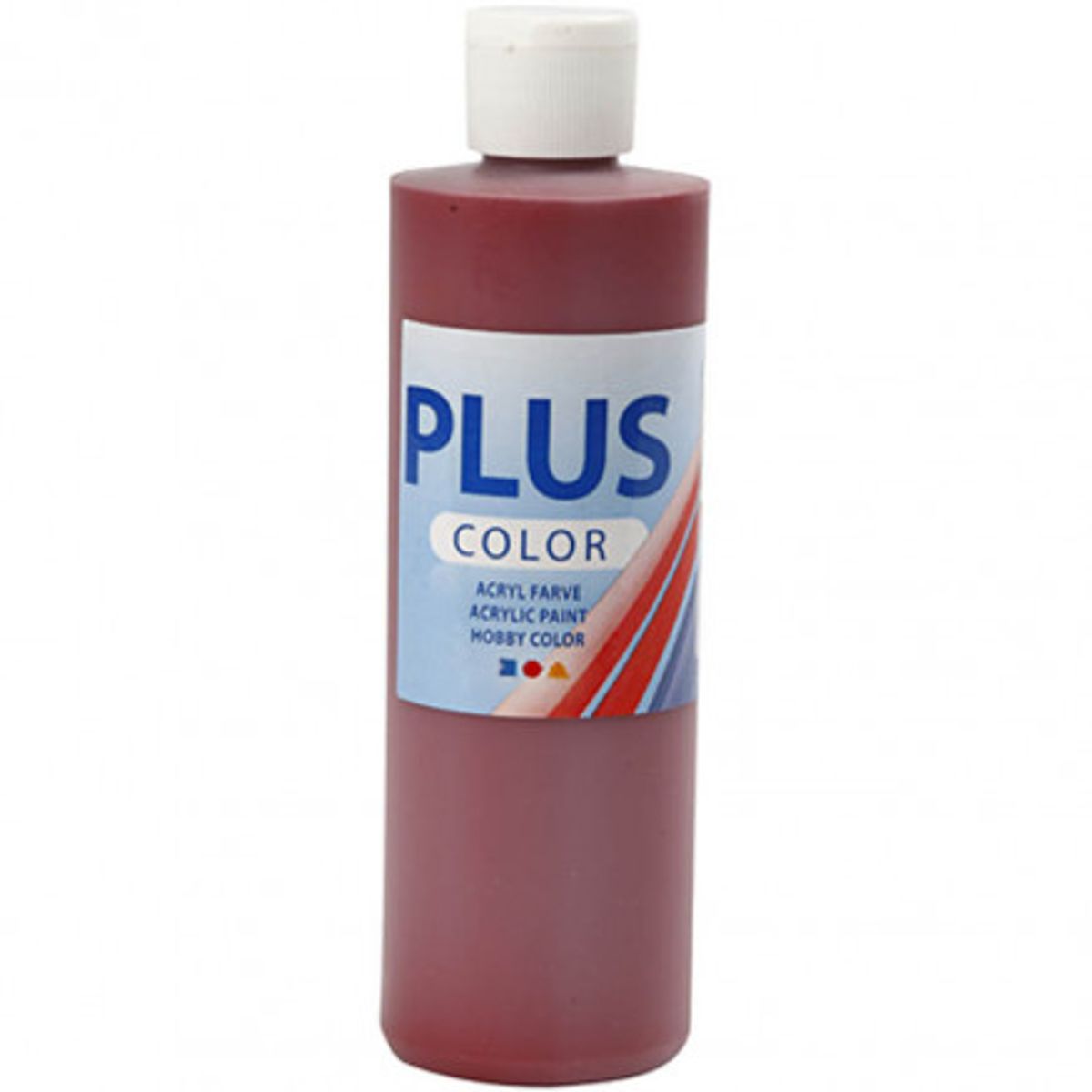 Plus Color hobbymaling, gl. rød, 250 ml/ 1 fl.