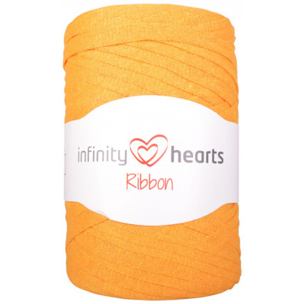 Infinity Hearts Ribbon Stofgarn 28 Sennepsgul