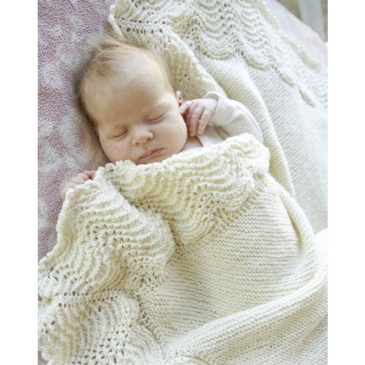 Baby Bliss by DROPS Design - Baby Tæppe Strikkeopskrift 80x80 cm - 80 x 80 cm