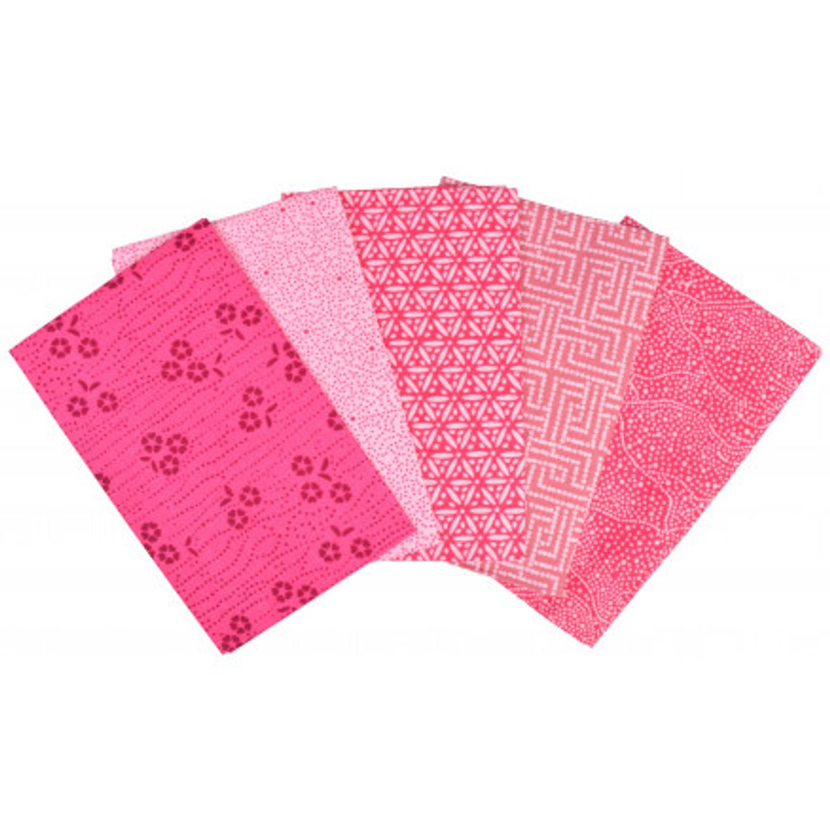 Tissu de Marie Fat Quarter Pink 50x57cm - 5 stk