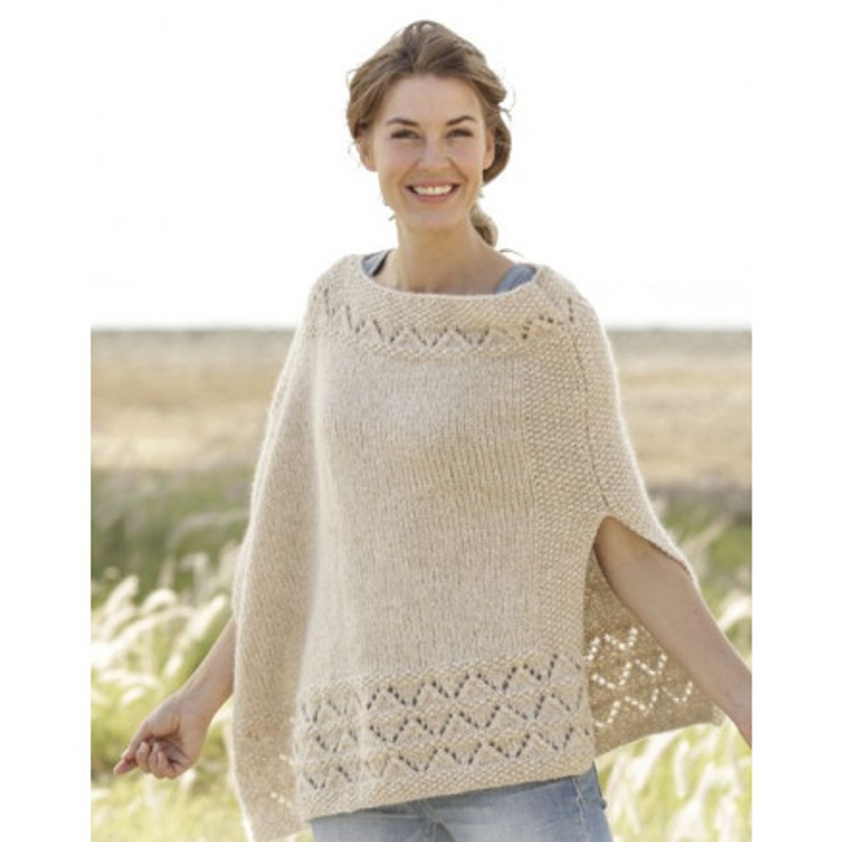 So Classy! by DROPS Design - Poncho Strikkeopskrift str. S/M - XXXL - XX-Large