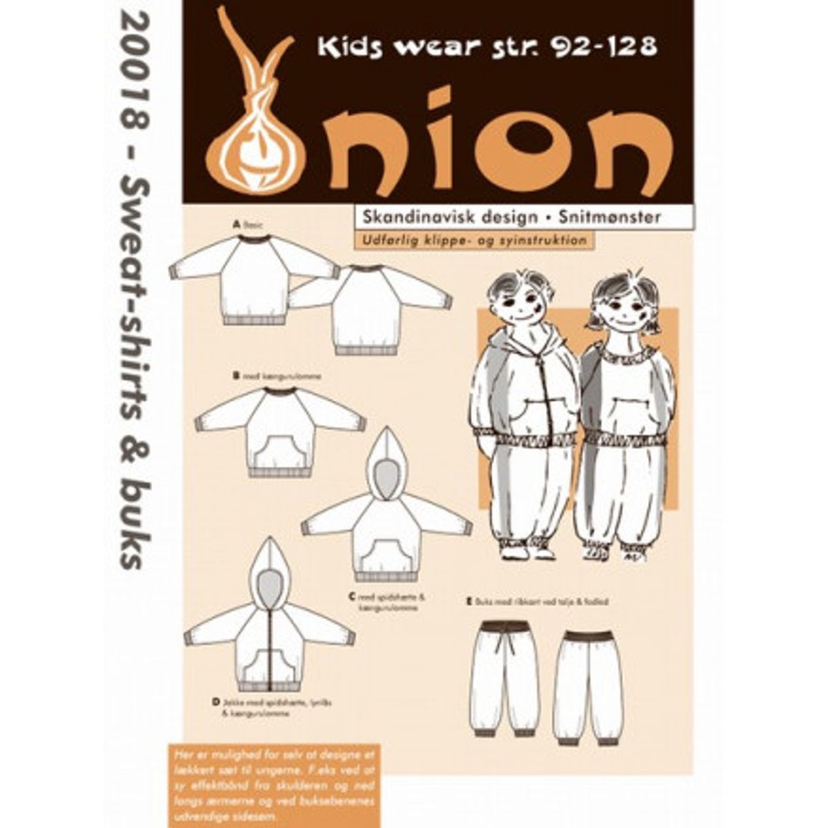 ONION Snitmønster Kids 20018 Sweat-Shirts & Buks Str. 92-128/2-8 år