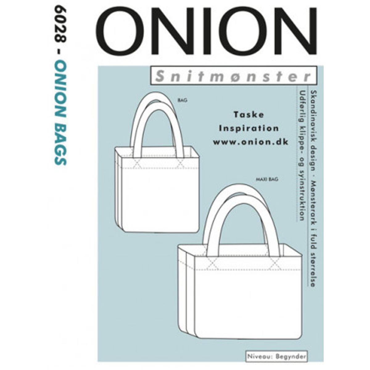 ONION Snitmønster 6028 Tasker 67x45cm