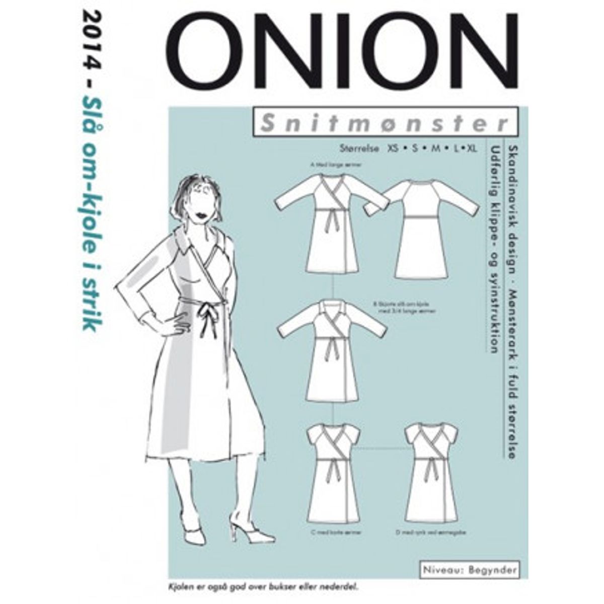 ONION Snitmønster 2014 Slå Om-Kjole I Strik Str. XS-XL