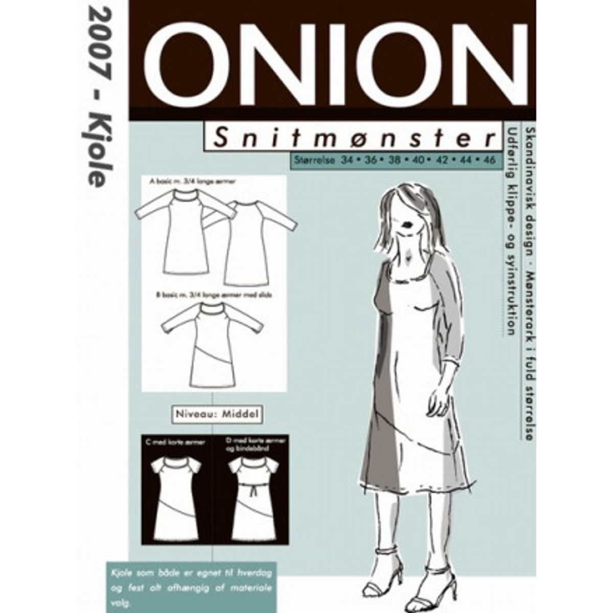 ONION Snitmønster 2007 Kjole Str. 34-46