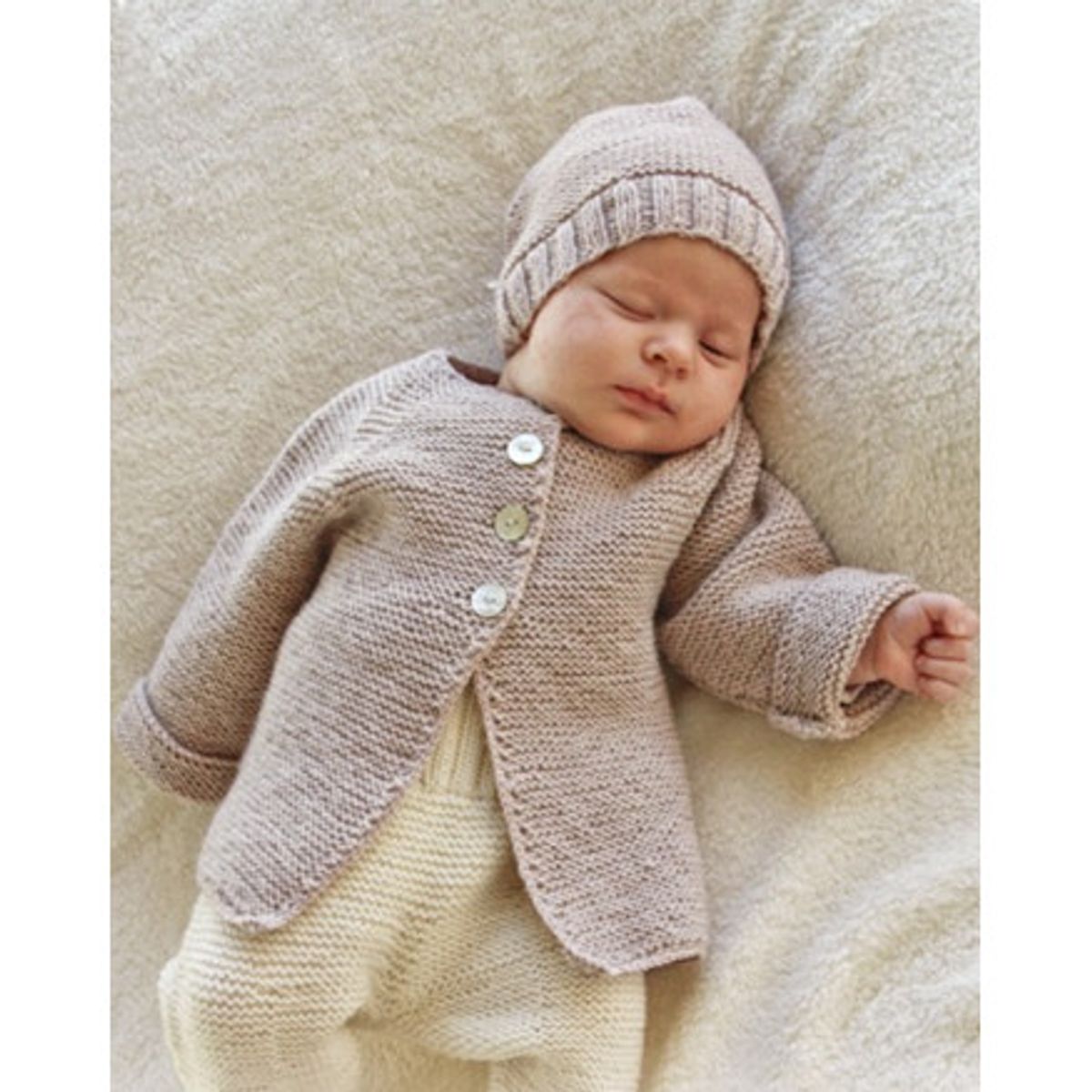 Sleep Tight by DROPS Design - Baby Jakke med raglan Strikkeopskrift st - 1/3 mdr