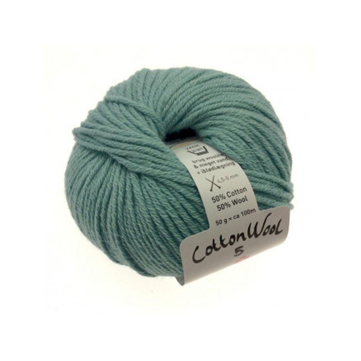 Gepard Garn CottonWool 5 Unicolor 726 Petrol Blå