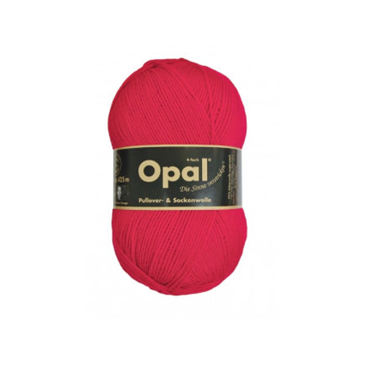 Opal Uni 4-trådet Garn Unicolor 5180 Rød