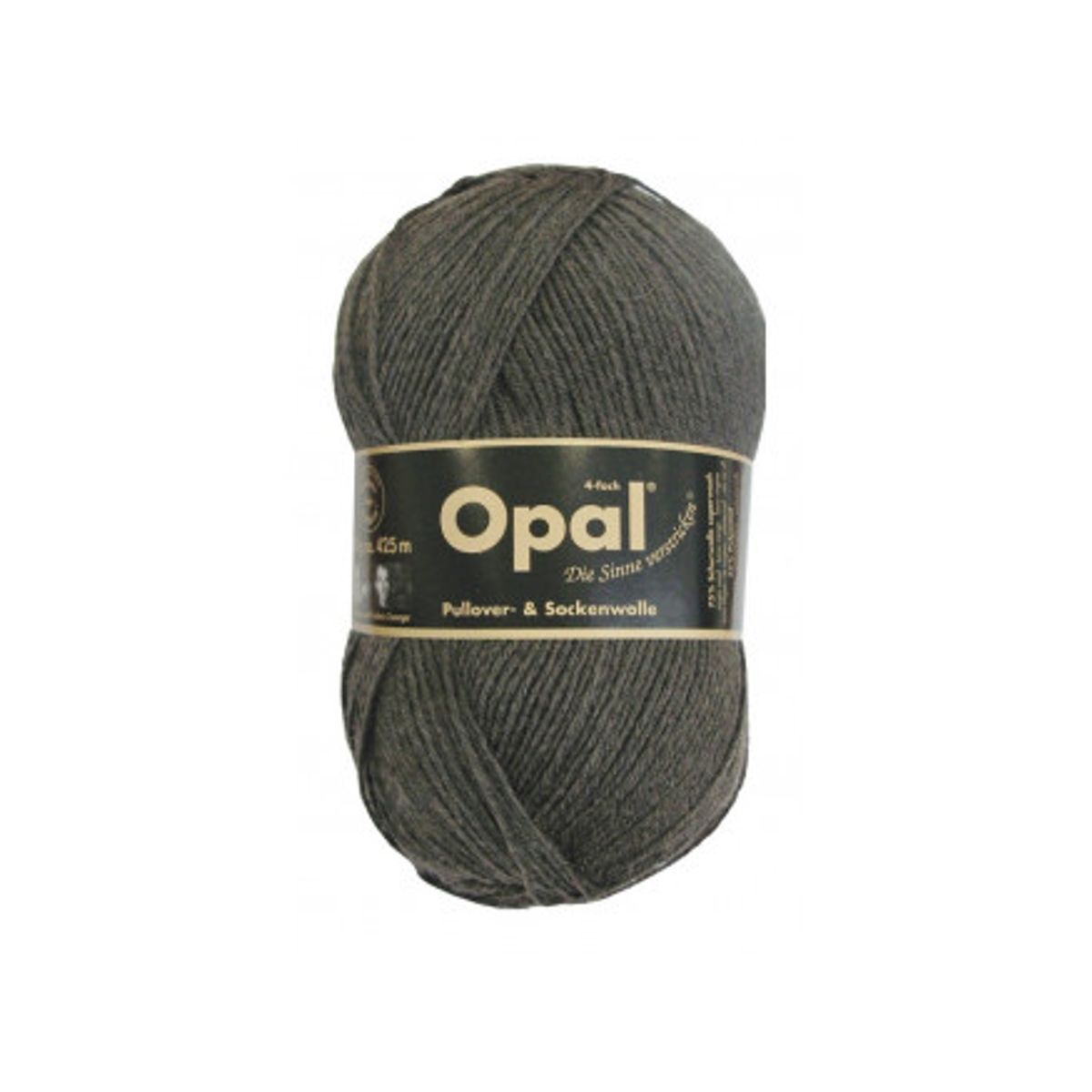 Opal Uni 4-trådet Garn Unicolor 5191 Antrasit Melange