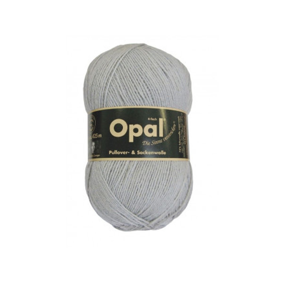 Opal Uni 4-trådet Garn Unicolor 5193 Mellemgrå