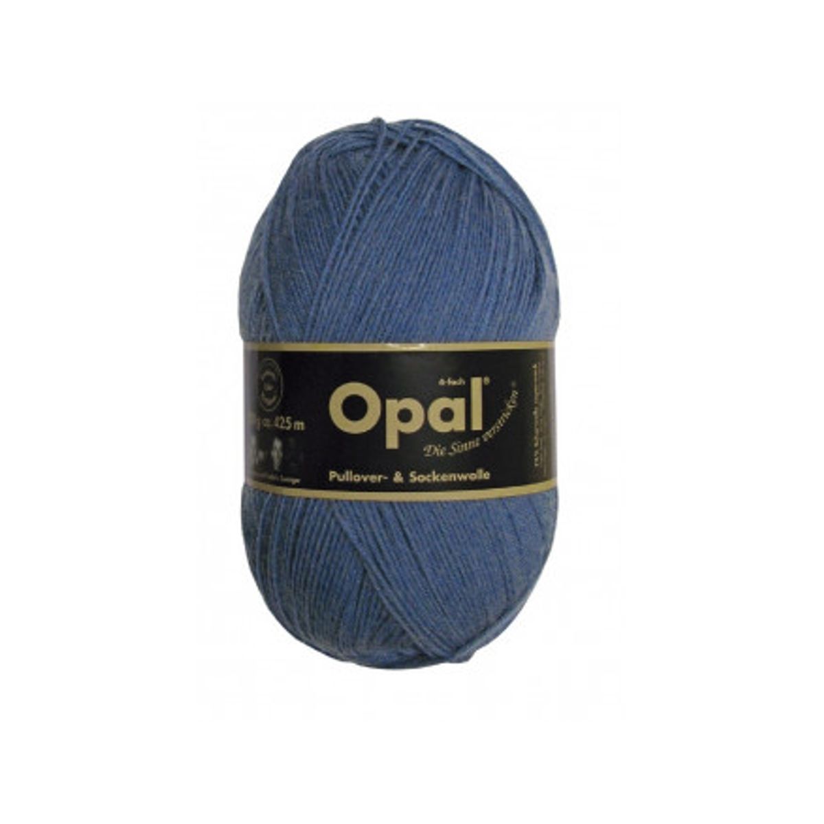 Opal Uni 4-trådet Garn Unicolor 5195 Jeansblå