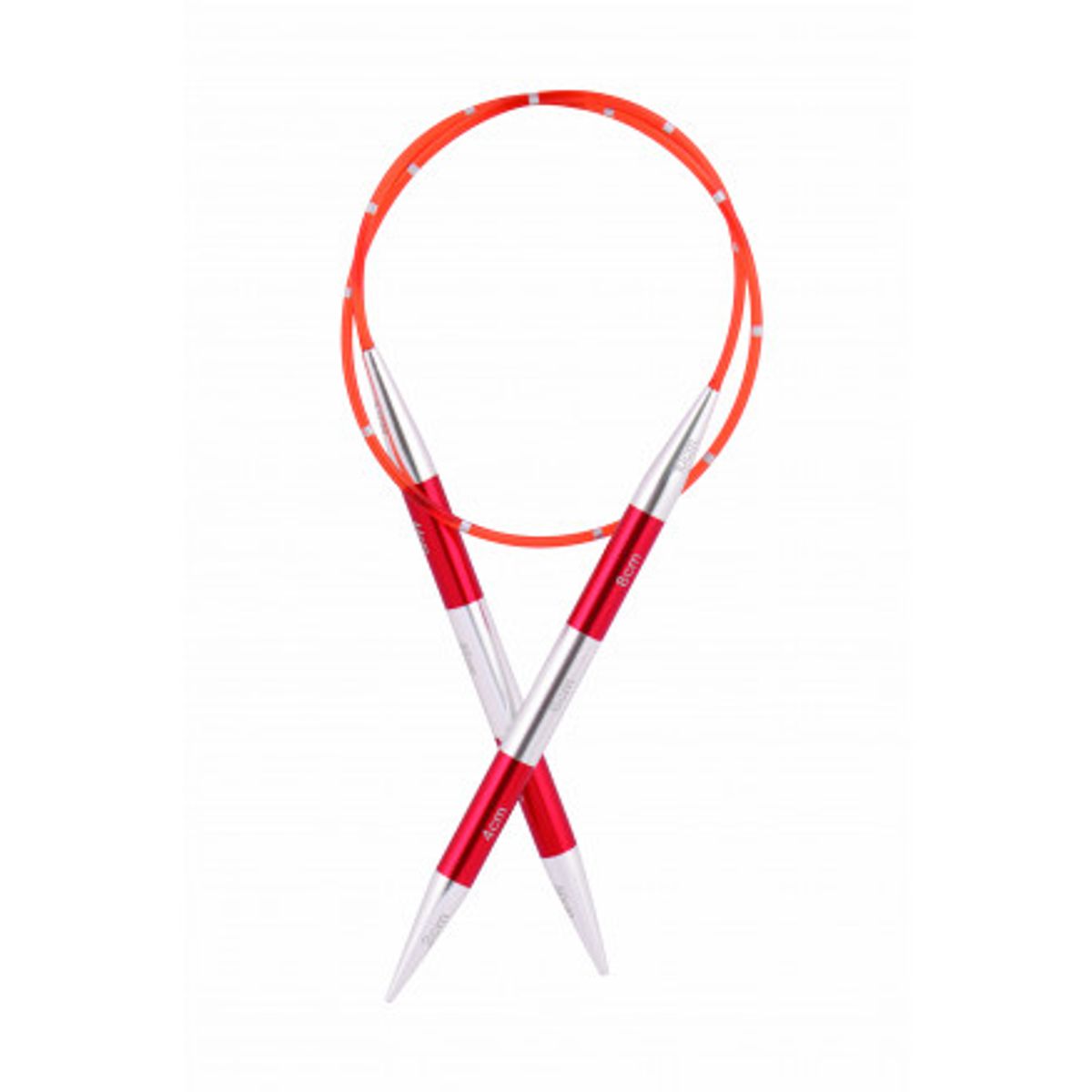 KnitPro SmartStix Rundpinde Aluminium 40cm Rød 7,00mm