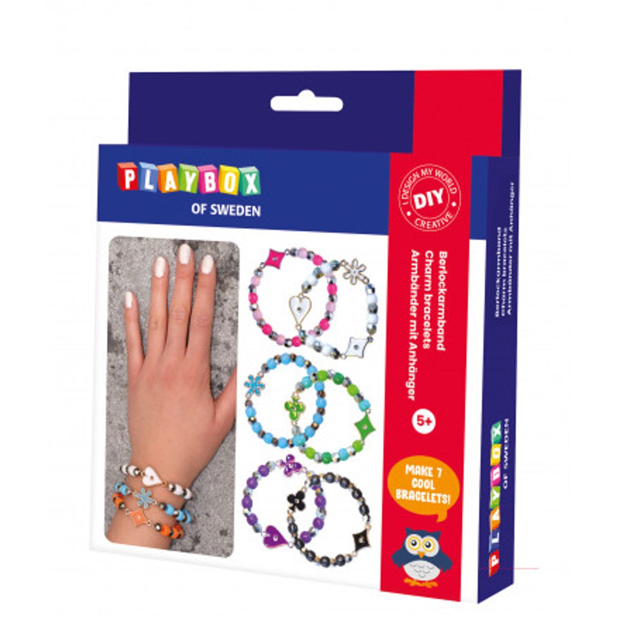 Playbox Lav selv Sæt Armbånd med Charms