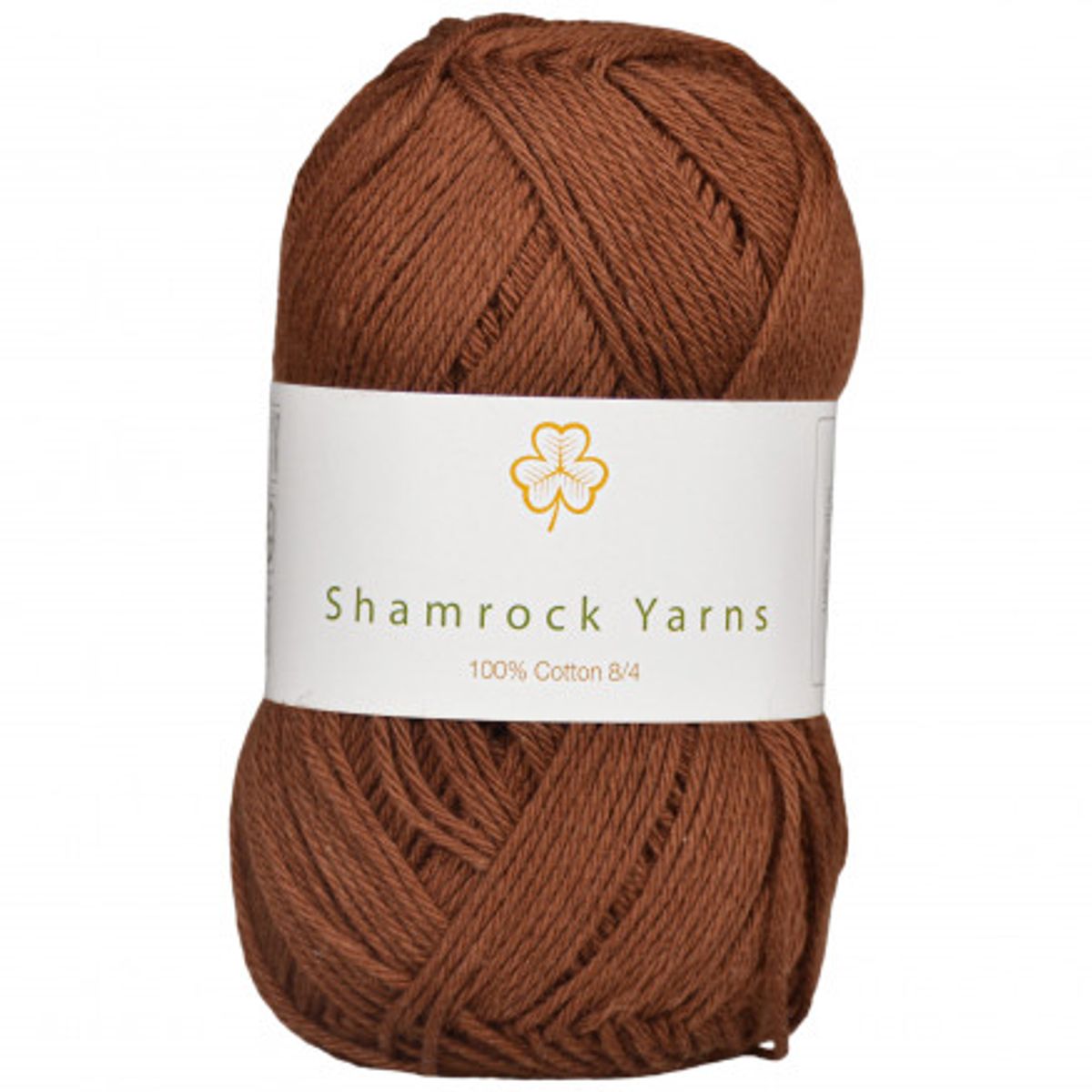 Shamrock Yarns 100% Bomuld 8/4 Garn 08 Mørkebrun