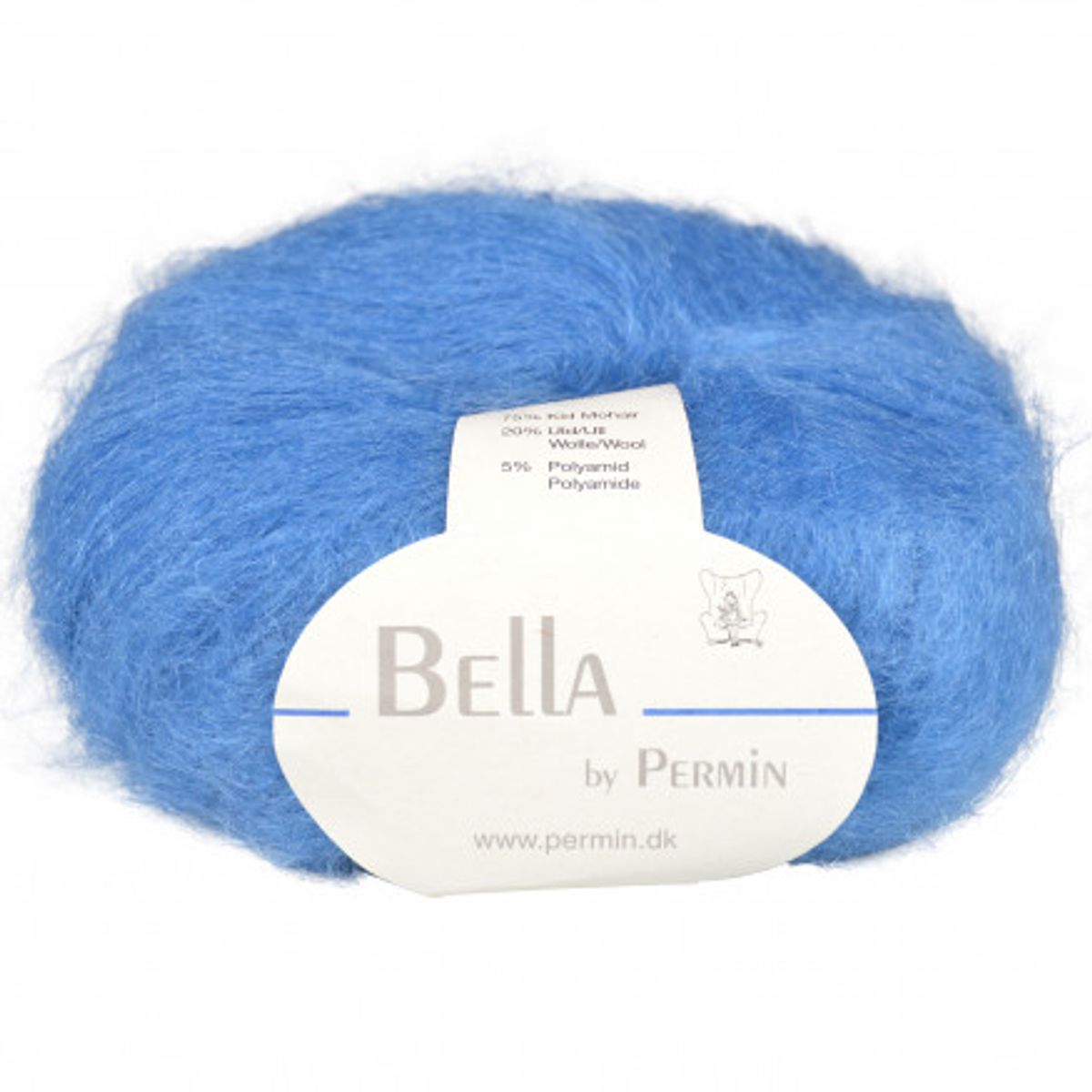 Permin Bella Mohair Garn 59 Jeans blå