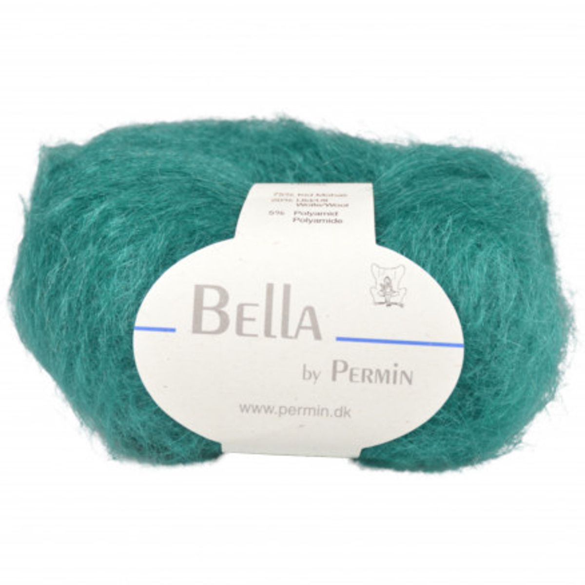 Permin Bella Mohair Garn 52 Flaskegrøn