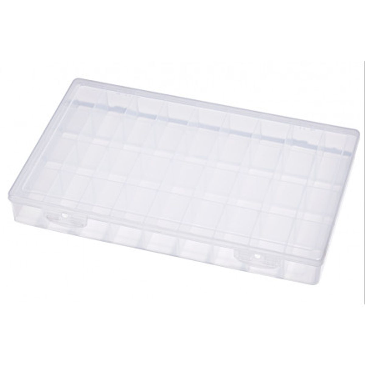 Sortiment Boks Plastik Transparent 37,5x23x4,5cm - 36 rum