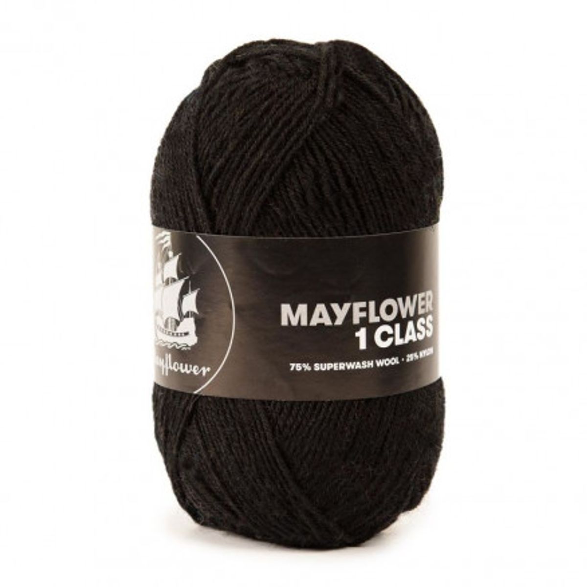 Mayflower 1 Class Garn Unicolor 19 Sorte Bønner