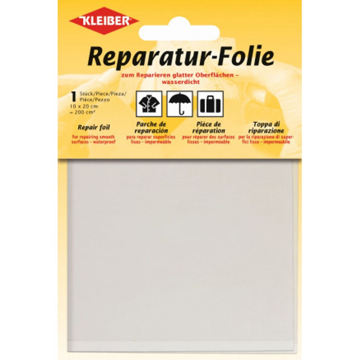 Kleiber Selvklæbende Reparationslap Polyester Transparent 10x20cm - 1