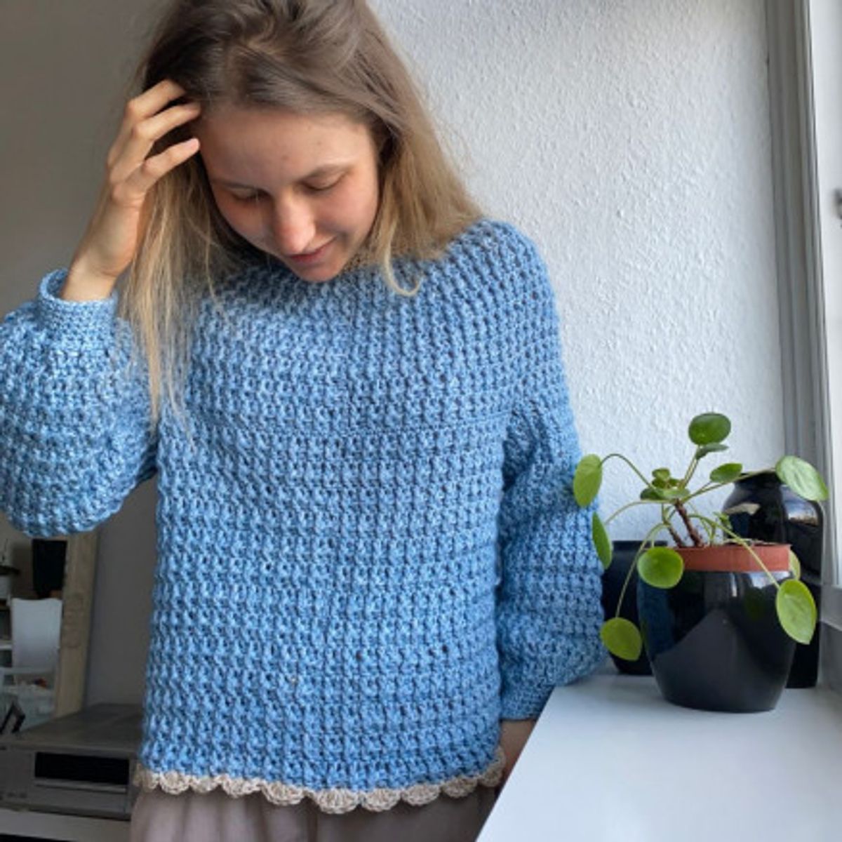 Lily's Sweater af Rito Krea - Sweater Hækleopskrift str. XS-XL - X-Small