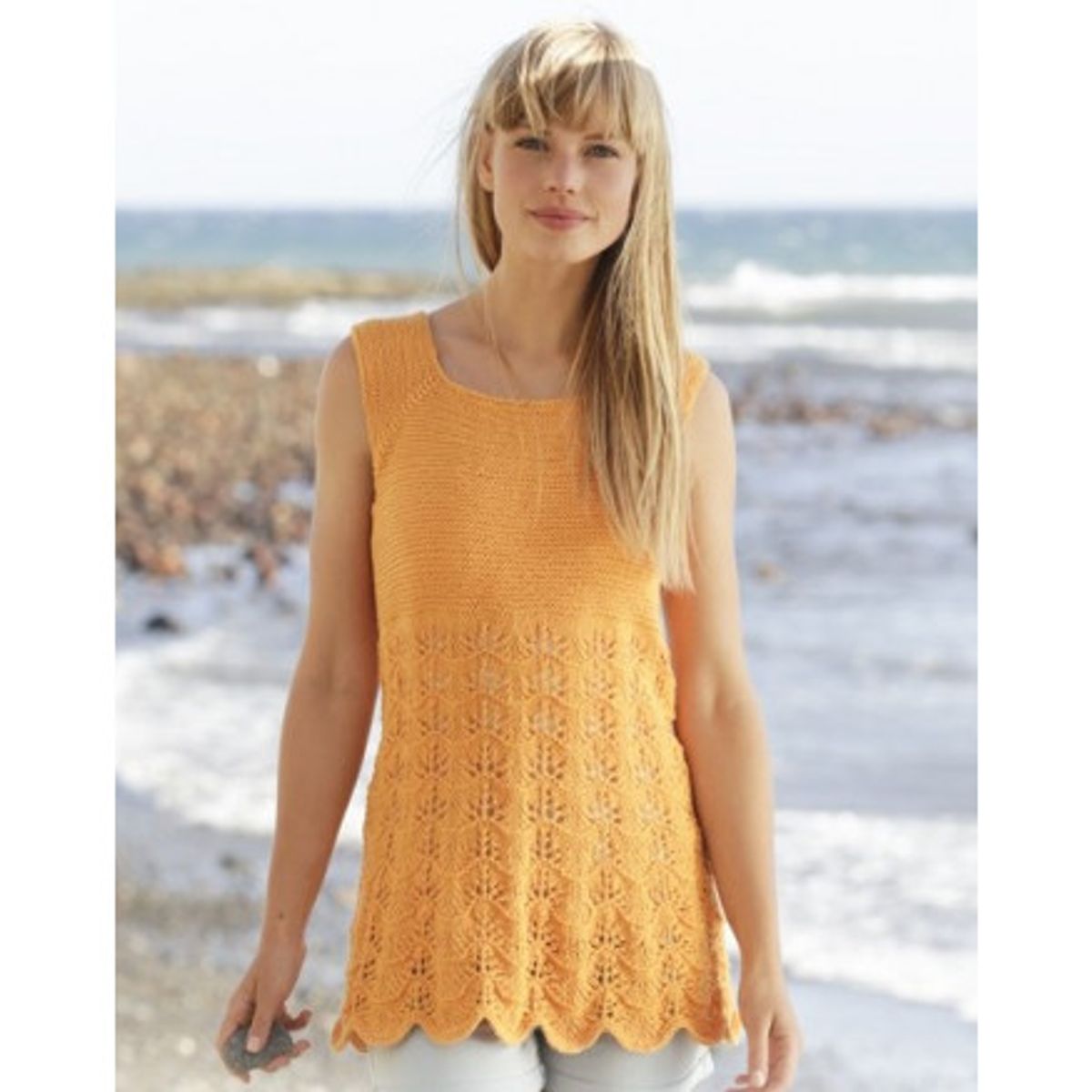 Sunkissed by DROPS Design - Top Strikkeopskrift str. S - XXXL - Medium