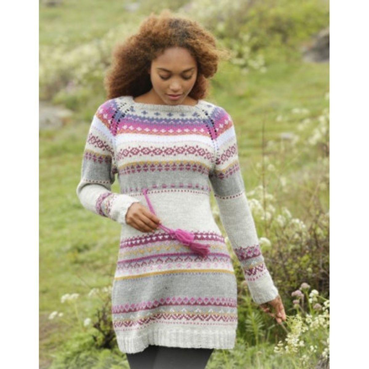 Highland Heather by DROPS Design - Kjole Strikkeopskrift str. S - XXXL - Small