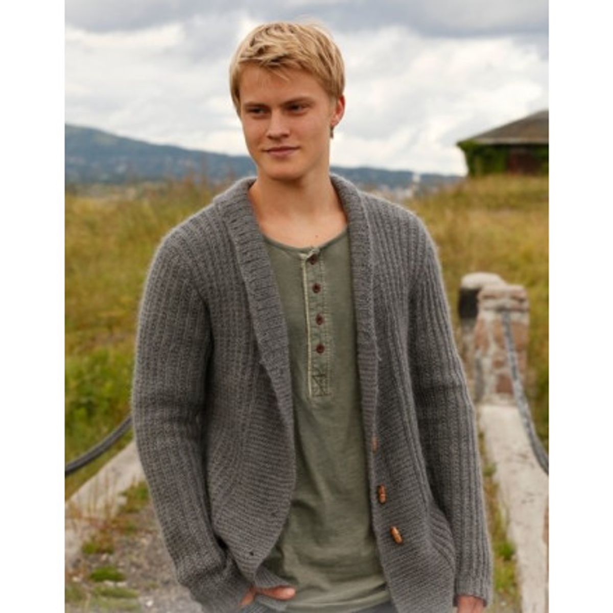 Lewis by DROPS Design - Jakke Strikkeopskrift str. S - XXXL - Large