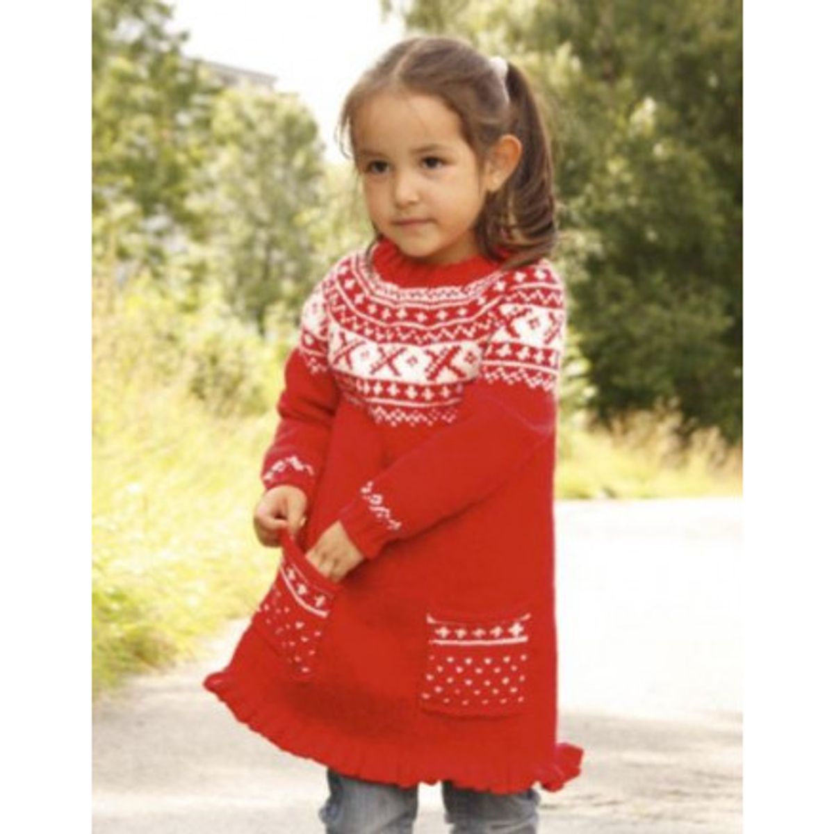 Selina by DROPS Design - Tunika Strikkeopskrift str. 3/4 år - 11/12 år - 7/8 år