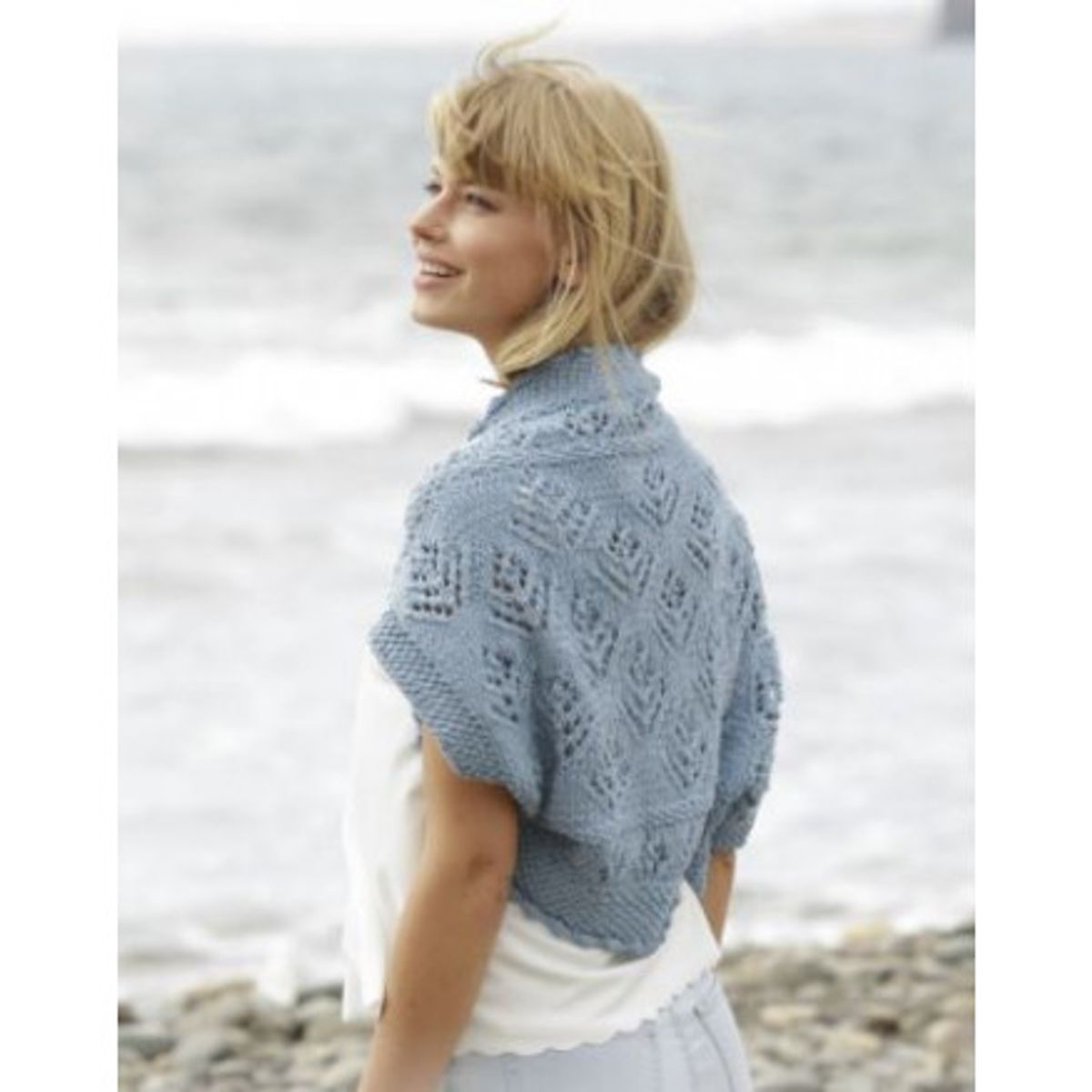 Beach Bolero by DROPS Design - Bolero Strikkeopskrift str. S/M - XXXL - Small/Medium