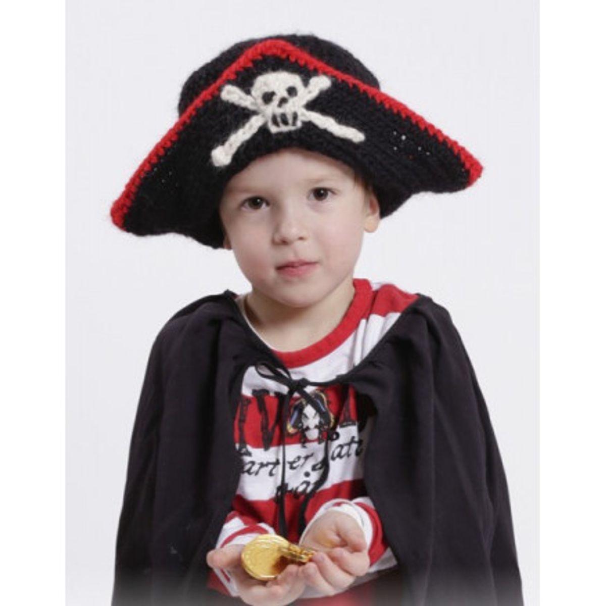 Ahoy! by DROPS Design - Sørøverhue Hækleopskrift str. 1/2 år - 9/10 år - 7/8 år