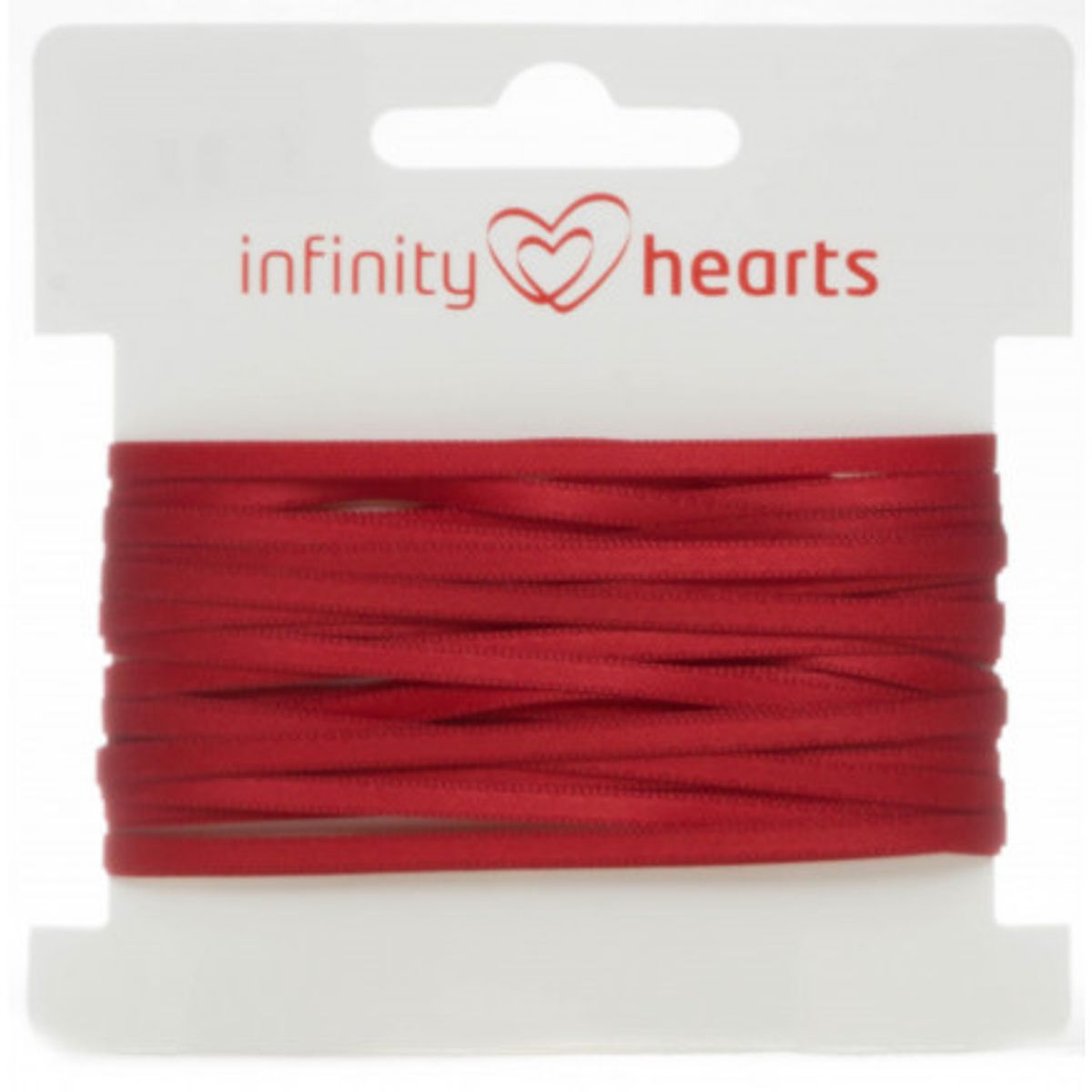 Infinity Hearts Satinbånd Dobbeltsidet 3mm 260 Vin - 5m