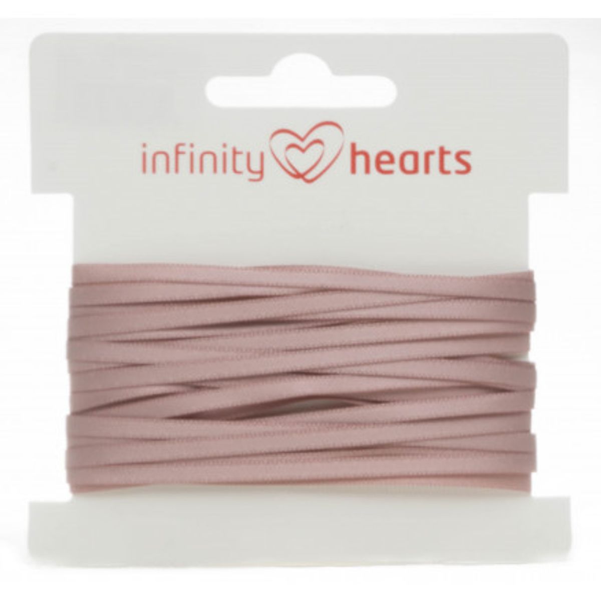 Infinity Hearts Satinbånd Dobbeltsidet 3mm 146 Rosa - 5m