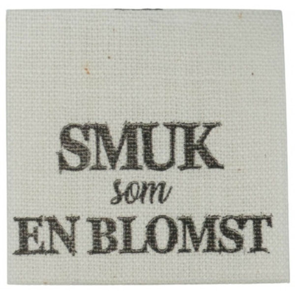 Label "Smuk som en Blomst" Hvid - 1 stk