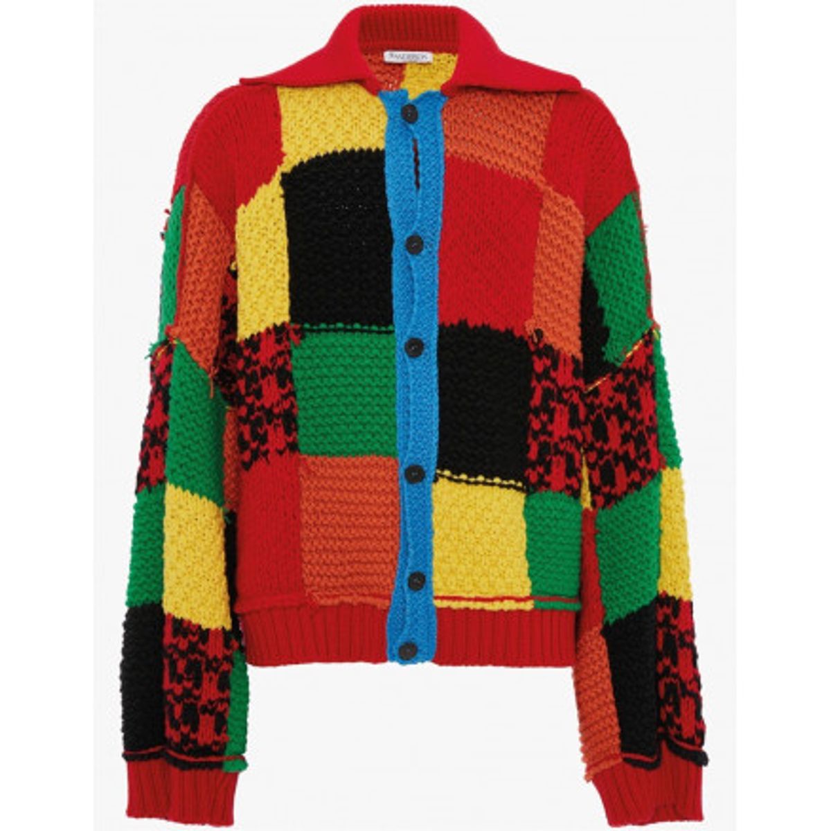 Patchwork-cardigan af JW Anderson - Cardigan Strikkeopskrift Onesize - Onesize