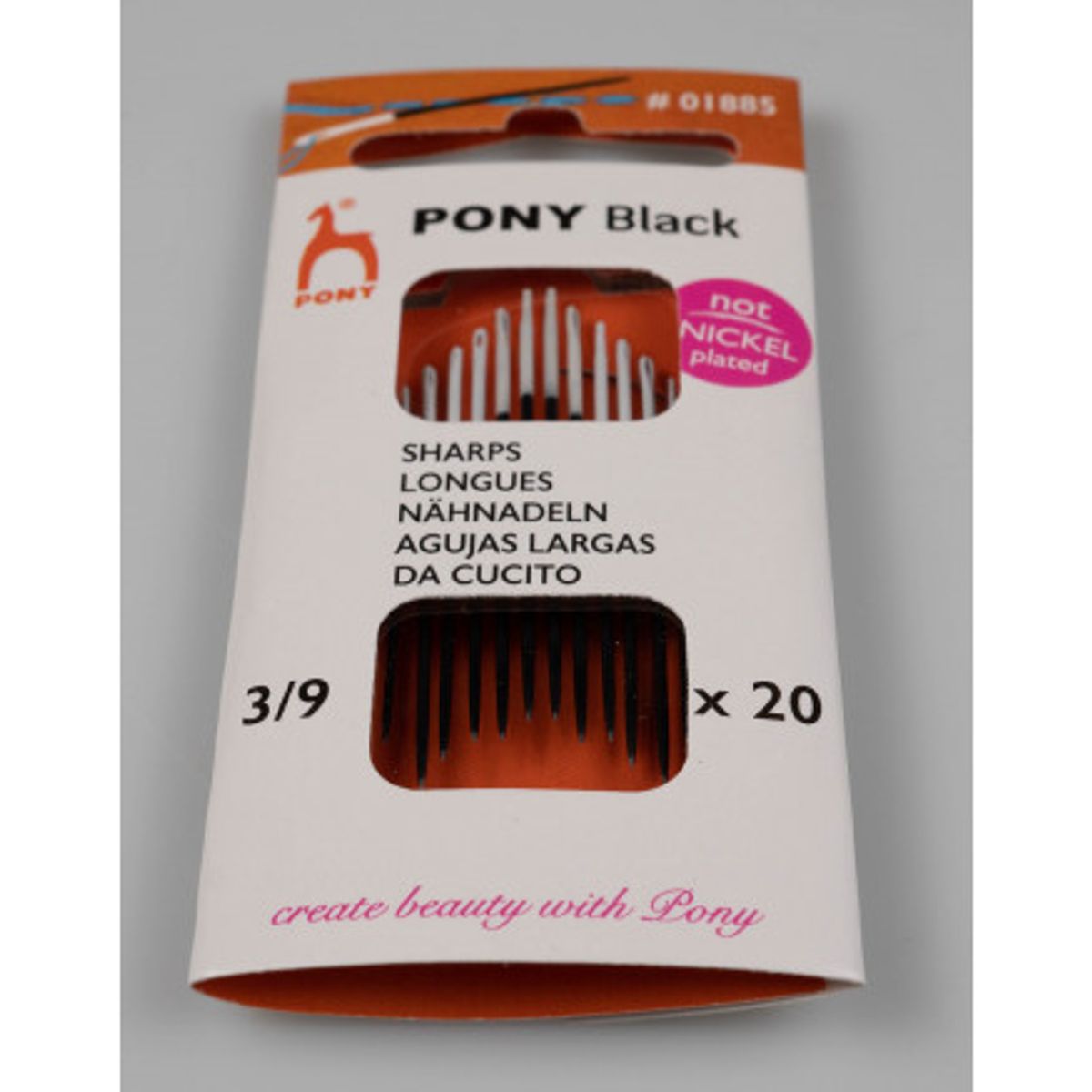 Pony Black Synåle Str. 3/9 - 20 stk