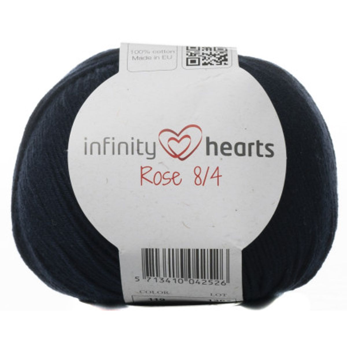 Infinity Hearts Rose 8/4 Garn Unicolor 119 Mørk Marineblå