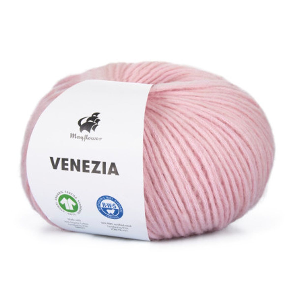 Mayflower Venezia Garn Unicolor 030 Pastel Rosa