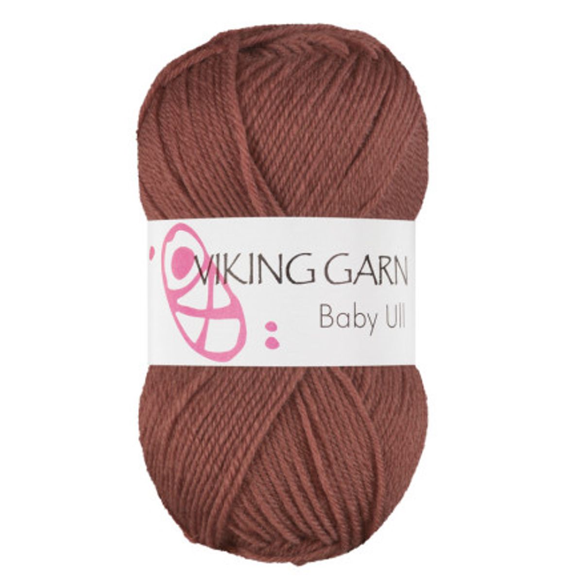 Viking Garn Baby Ull 384 Mørk Lakserosa