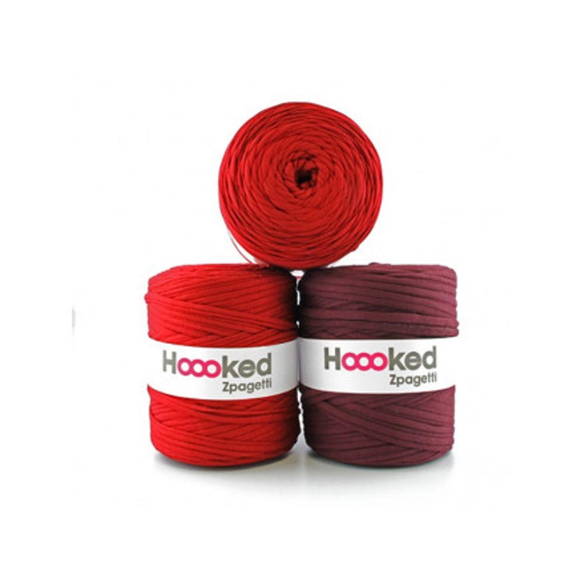 Hoooked Zpagetti Stofgarn Unicolor 51 Bordeaux Nuancer 1 stk.