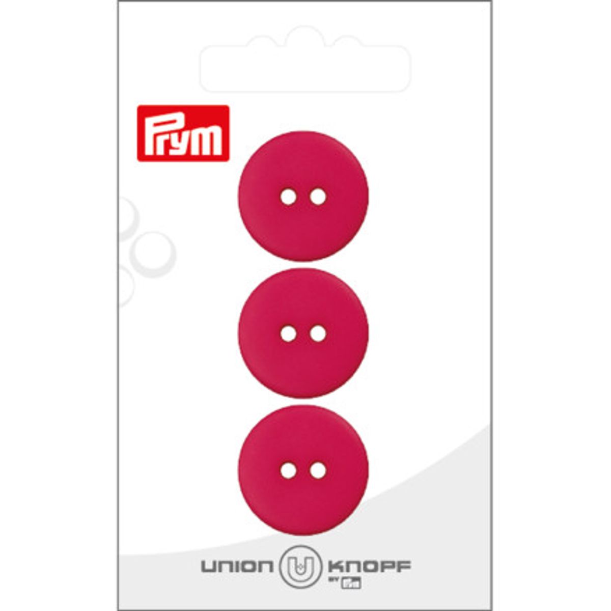 Prym Flad Plastikknap Pink 20mm - 3 stk