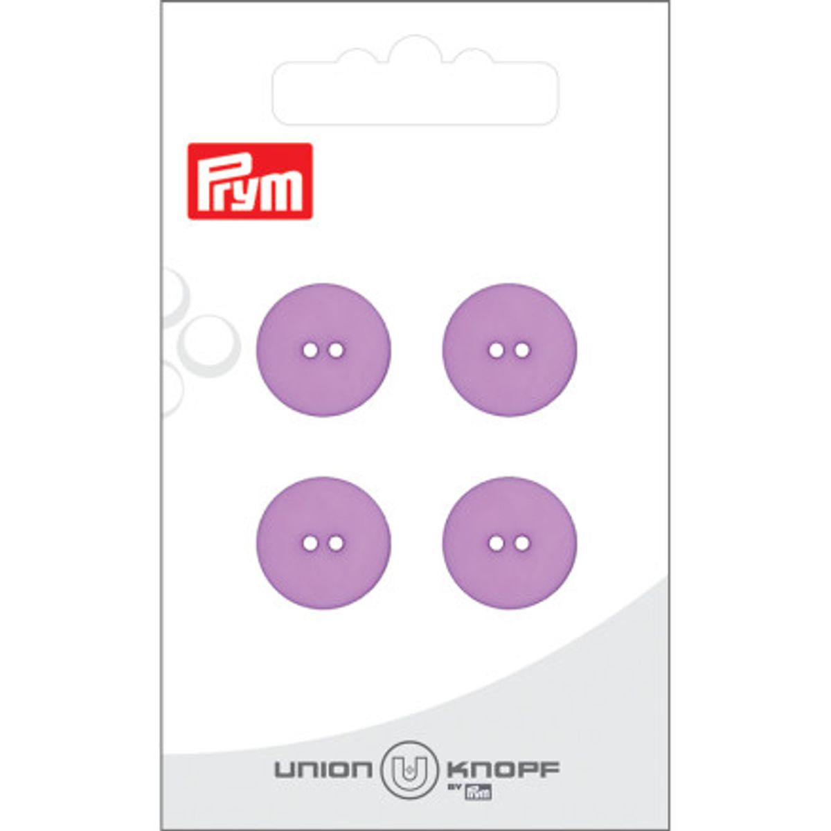 Prym Flad Plastikknap Lilla 15mm - 4 stk