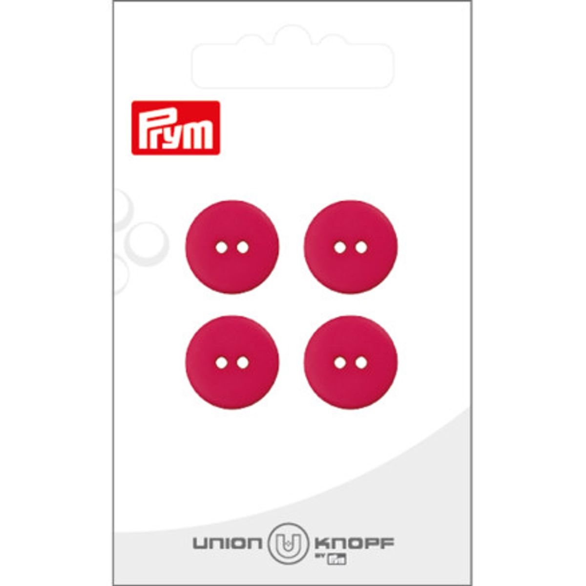 Prym Flad Plastikknap Pink 15mm - 4 stk