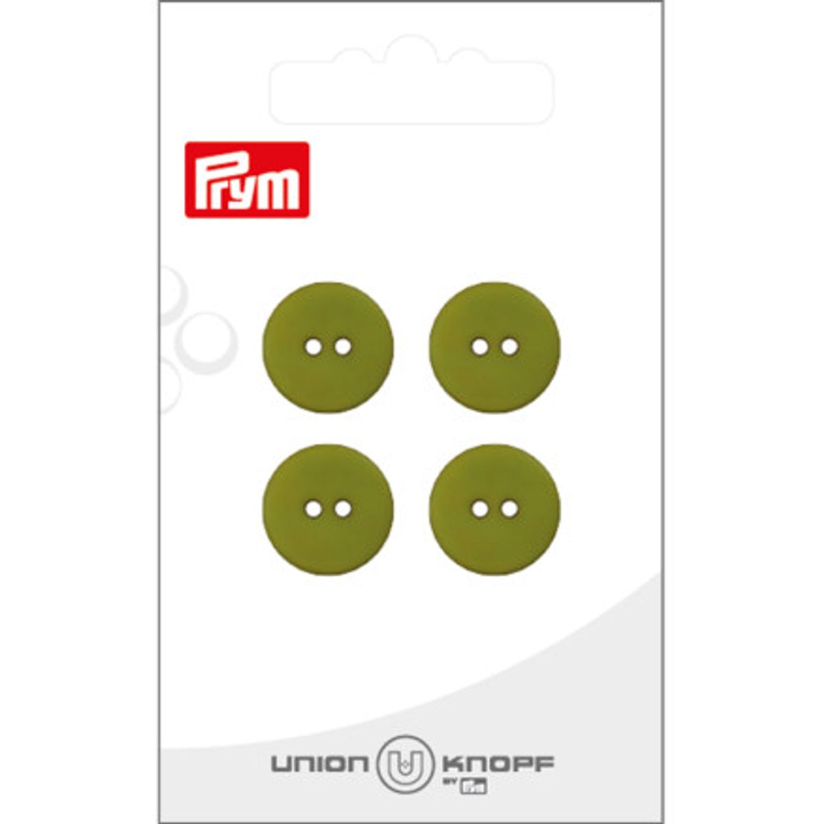 Prym Flad Plastikknap Oliven 15mm - 4 stk