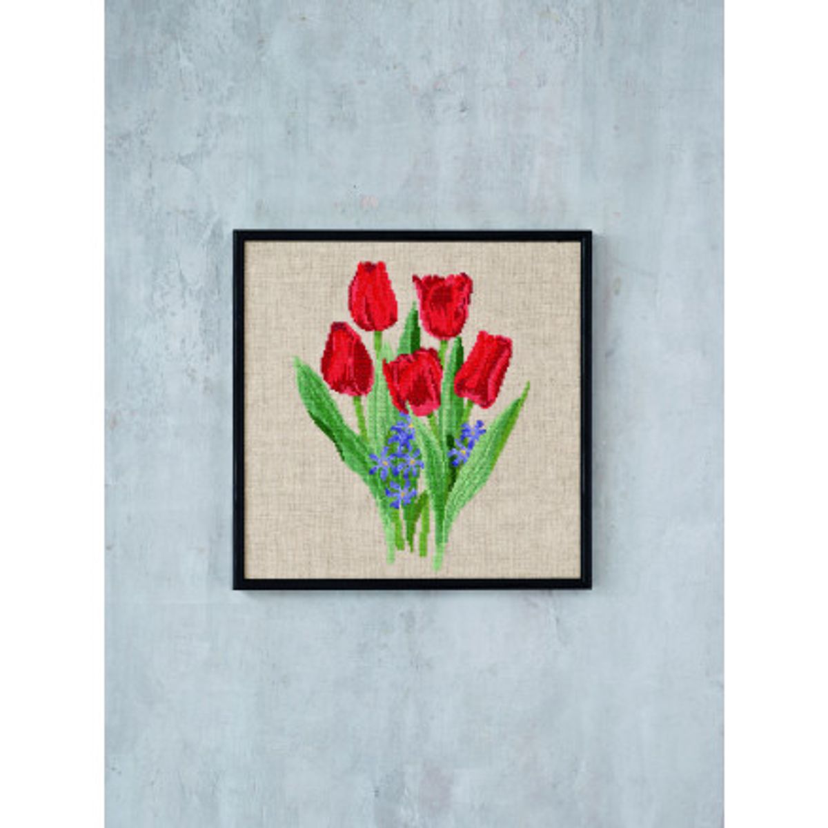 Permin Broderikit Røde tulipaner R5796 30x30cm