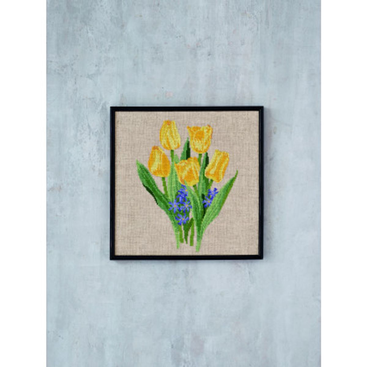 Permin Broderikit Gule tulipaner R5796 30x30cm