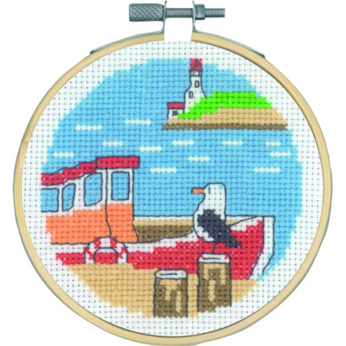 Permin Broderikit Bad ved molen Ø10cm