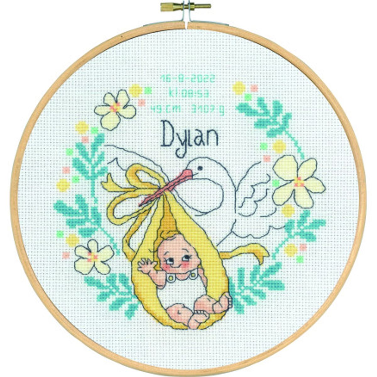 Permin Broderikit Dåb Dylan Ø20cm